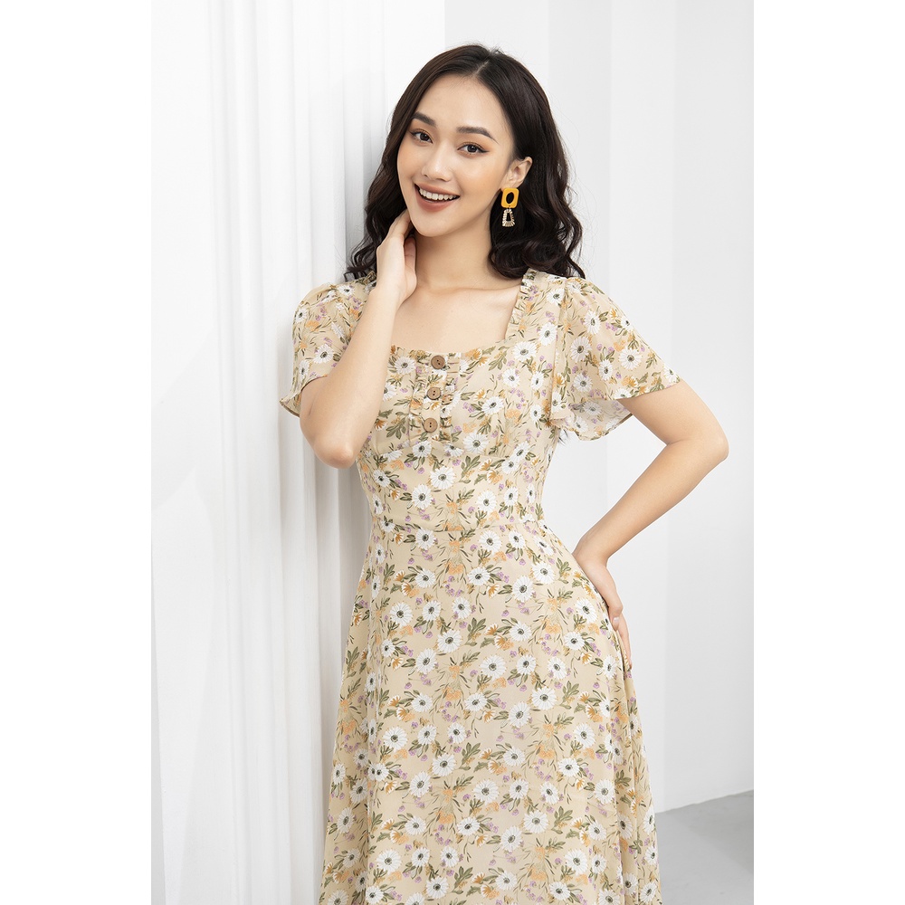 Váy Hoa Thiết Kế Nữ  LUPERI LFV3199 Voan Hàn Cao Cấp Thoáng Mát Cho Bạn Nữ Đi Chơi Đi Dạo Phố