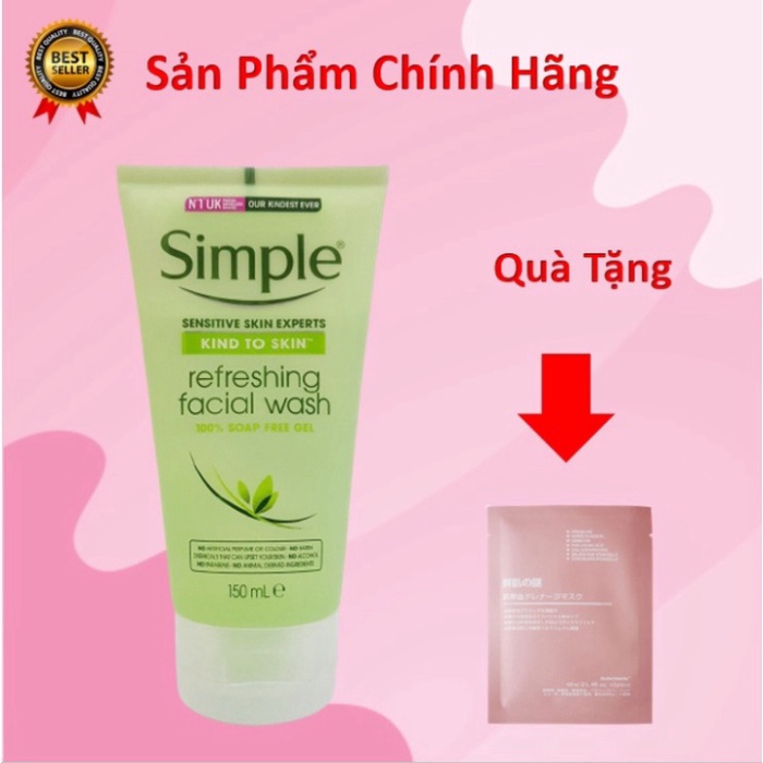 Sữa rửa mặt simple - 150ml Bill 4 date 2023 mới nhất - Chính Hãng | BigBuy360 - bigbuy360.vn