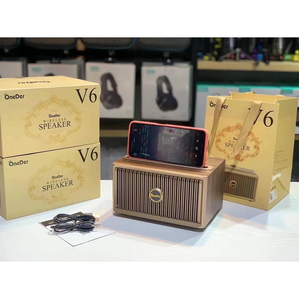 Loa Bluetooth Không Dây OneDer V6 - Công Suất 20W - Âm Thanh Siêu Trầm- Linkeetech