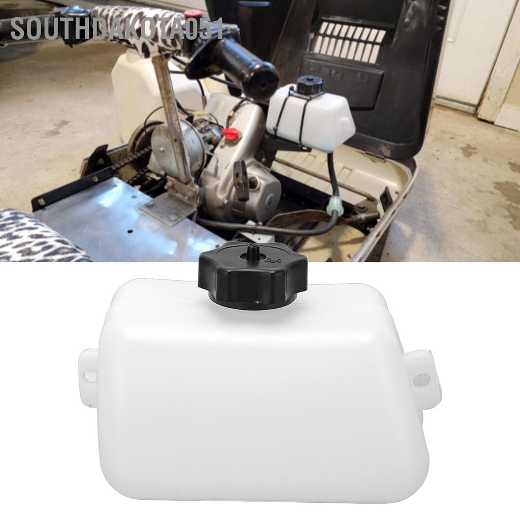 Southdakota051 Bình xăng 1L với Bộ lọc nhiên liệu dạng ống Màu trắng cho 43cc 47cc 49cc Xe máy nhỏ 2 thì ATV