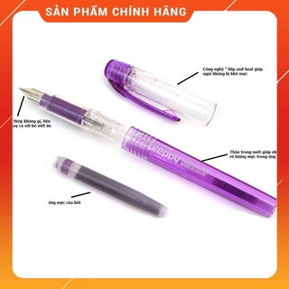 Bút Máy Preppy Nhật Bản, Bút Mực Học Sinh F03 Tím