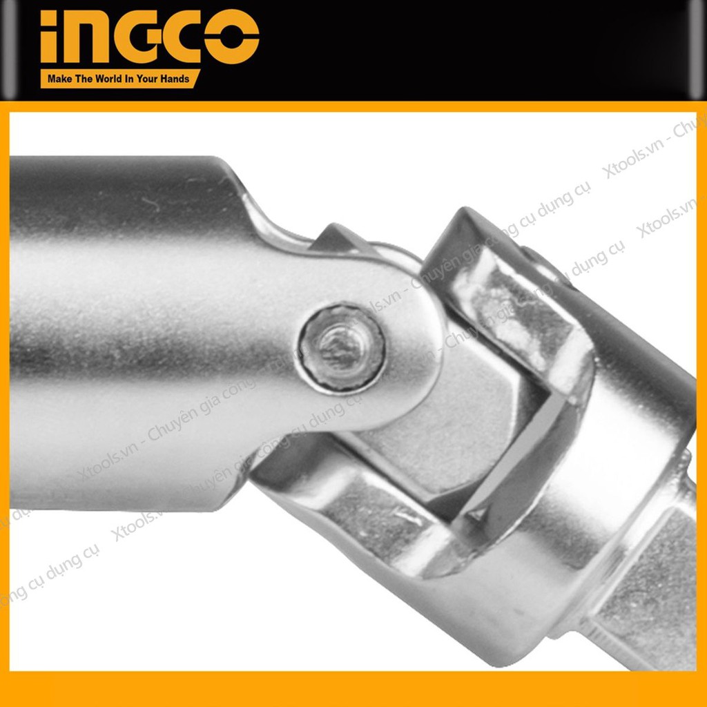 Đầu nối lắc léo INGCO HHUJ1121 thép không gỉ mạ Chrome chịu nhiệt khẩu 1/2&quot; dụng cụ sửa chữa mở bulong đai ốc con tán