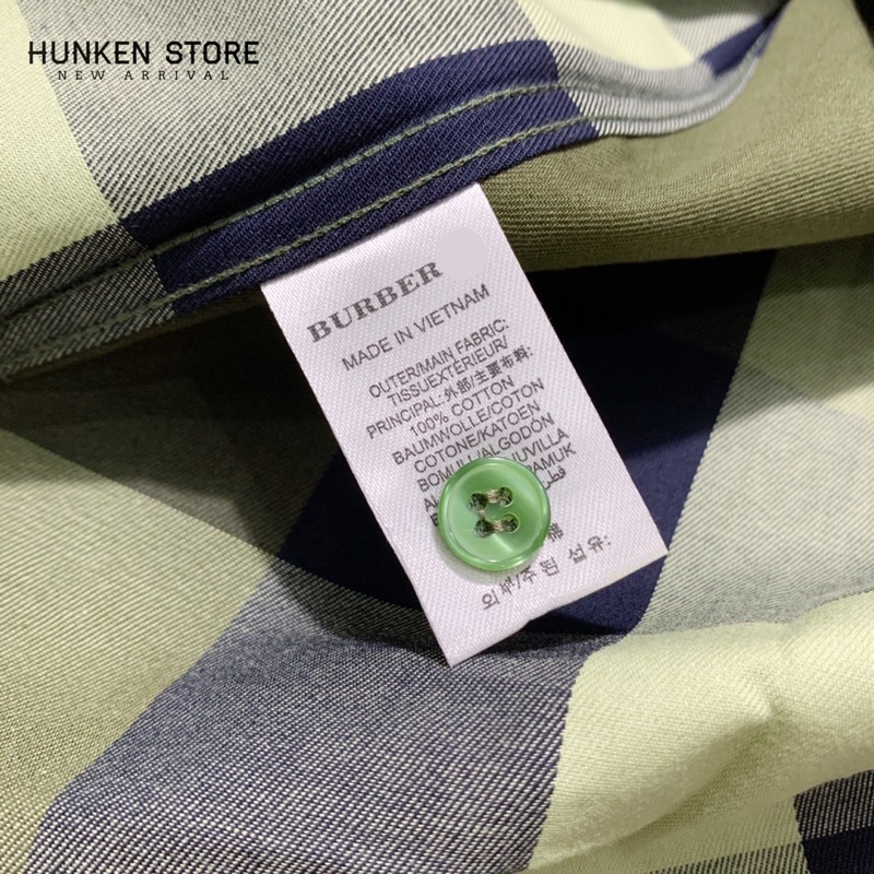 Áo sơ mi nam kẻ sọc caro BBR logo thêu đẹp Sơ mi tay dài kiểu dáng lịch lãm Cotton gân cao cấp ít nhăn | HunKen Store