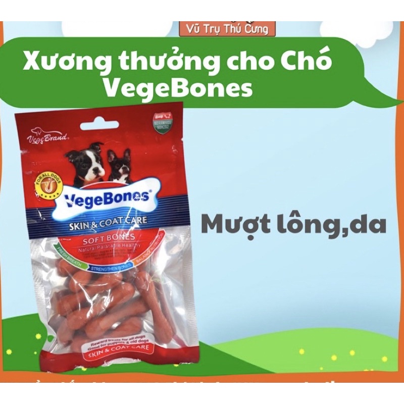 Xương thưởng mềm cho Chó gặm sạch răng, bổ sung dinh dưỡng, Xương thưởng VegeBones cho Chó Đảo Chó mèo