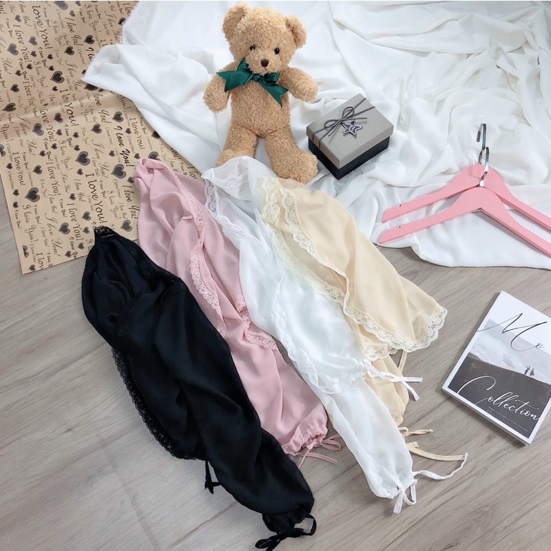 áo khoác voan lụa viền ren thời trang mới về