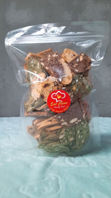 Bánh Ngũ Cốc Nướng Ăn Kiêng Không Đường BISCOTTI Nguyên Cám 3 Vị (500g) | BigBuy360 - bigbuy360.vn