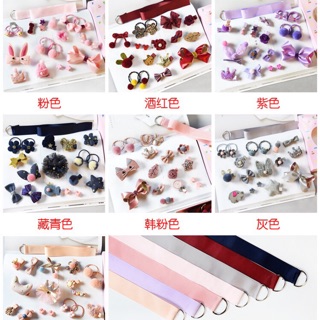 Set cột tóc và kẹp nơ siêu xinh xắn dành cho bé gái