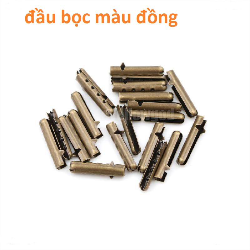 Set 2 Đầu bọc dây giày bằng kim loại nhiều màu - Bộ 2 bọc Giày Kim Loại Tự Làm không gỉ