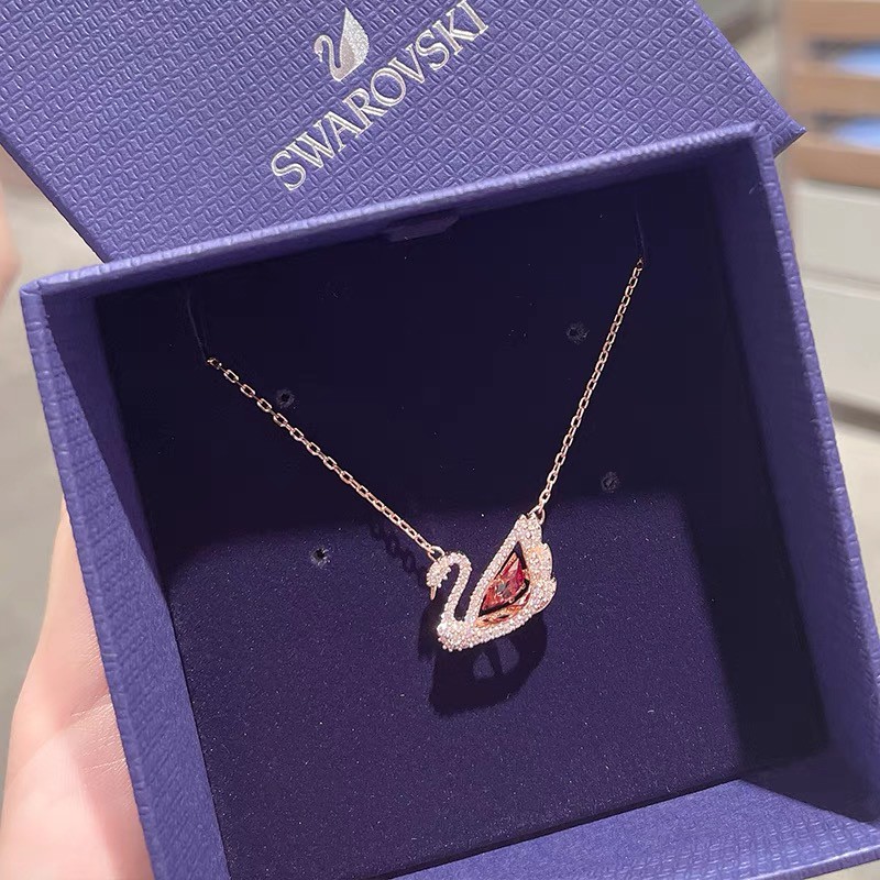 FREE SHIP Dây Chuyền Nữ Swarovski DANCING SWAN 125th Anniversary Elegant Charm Crystal Necklace Necklace Crystal FASHION Cá Tính Trang Sức Trang Sức Đeo THỜI TRANG