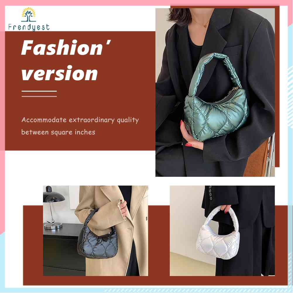 Túi Xách Cotton Họa Tiết Hình Thoi Thời Trang Mùa Đông Dành Cho Nữ