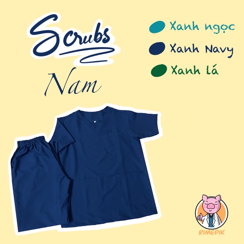 SCRUBS NAM CAO CẤP (ÁO MỔ-ÁO PHÒNG MỔ)
