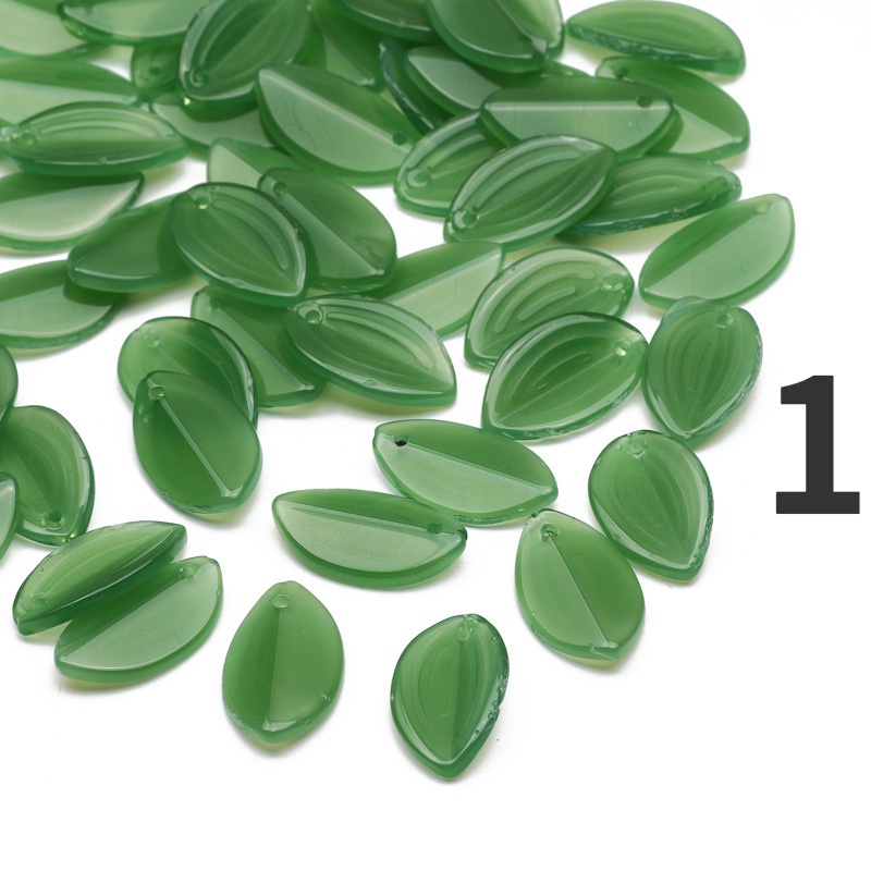 Set 20 Phụ Kiện Làm Trang Sức Thủ Công Hình Oval/Trái Tim/Lá/Mặt Kính/Vòng Hoa