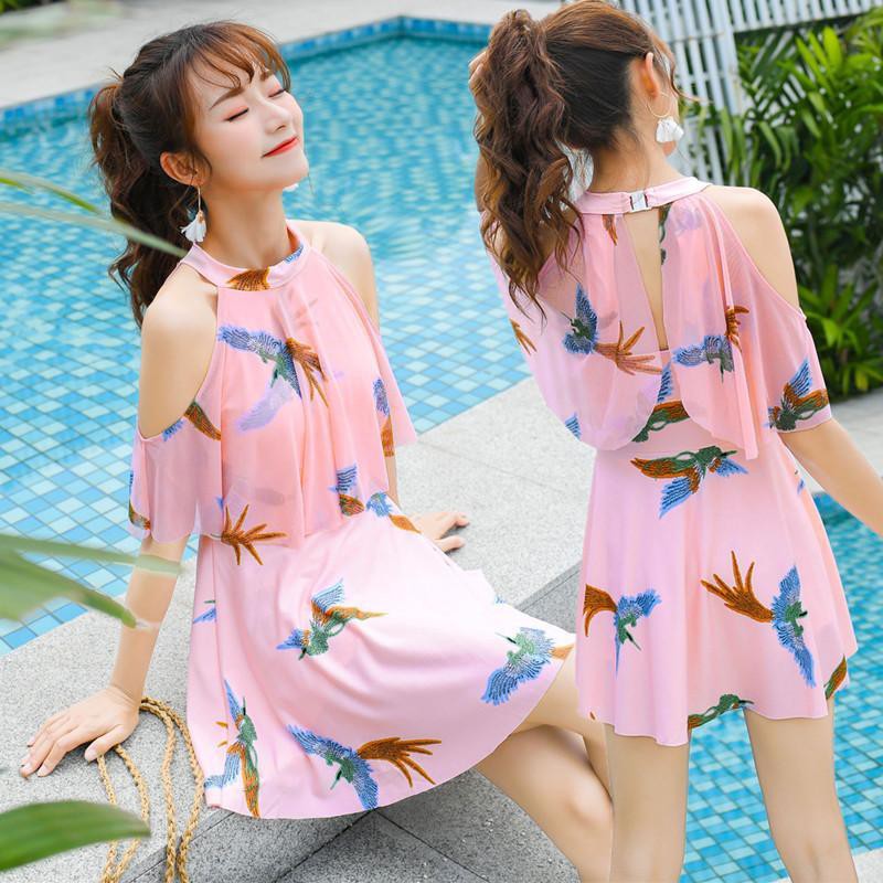 tu dungÁo tắm một mảnh nước nóng màu đỏ lưới xẻ tà kiểu mới bảo vệ nữ giảm béo phong cách 2020 | BigBuy360 - bigbuy360.vn