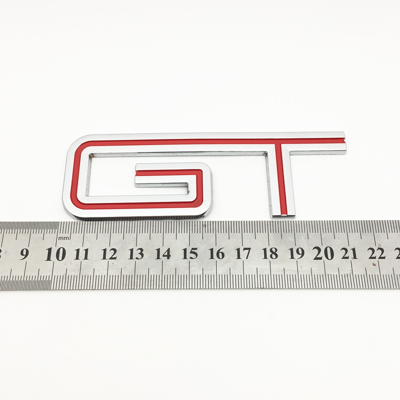 Kiểu dáng xe hơi ❥ ❈ kim loại GT Logo Biểu tượng Huy hiệu cốp sau Nhãn dán Decal Dán cho BMW X6 X5 cho Ford Mustang Focus cho Peugeot