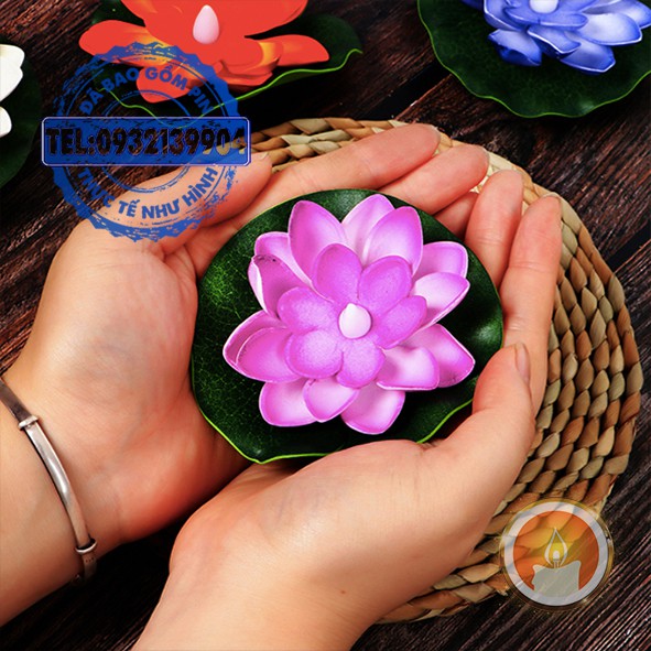 Đèn hoa đăng hình hoa sen điện tử