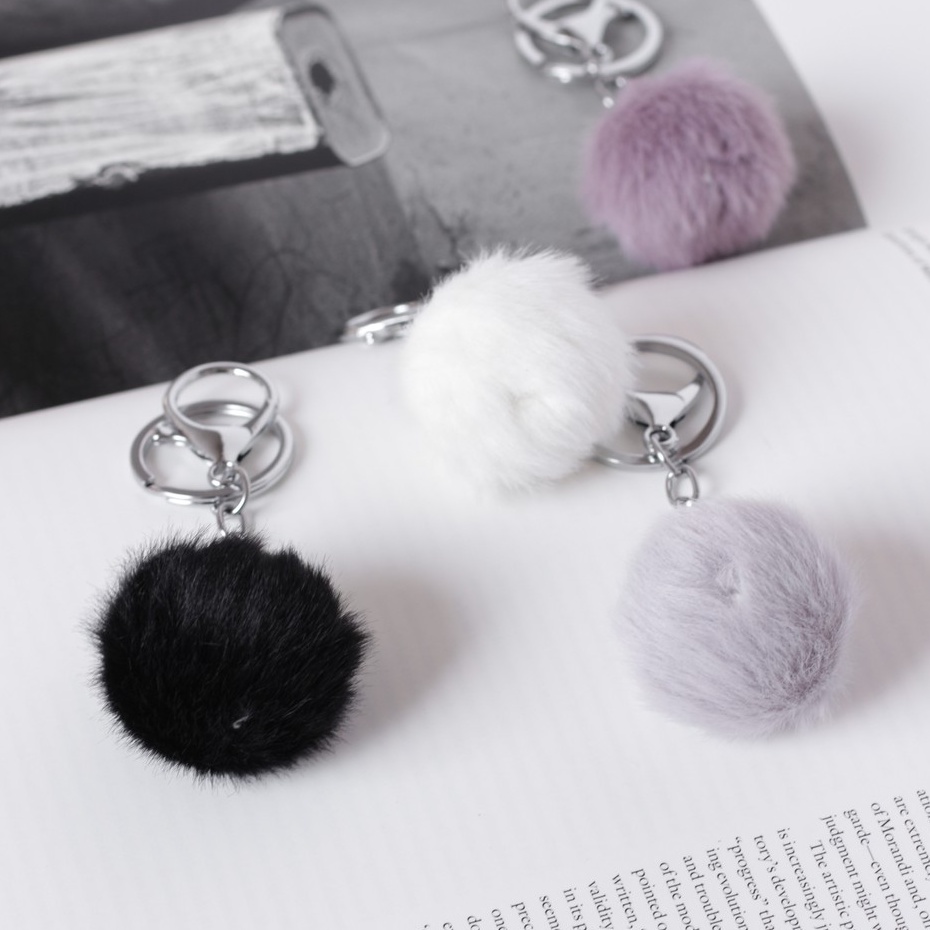 The Mini Pom Pom - Cục bông móc khóa xinh xắn