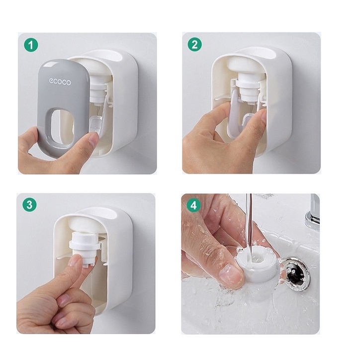 [Gia Đình Hiện Đại] Dụng Cụ Nhả Kem Đánh Răng Tự Động Đơn Cao Cấp Ecoco Thế Hệ Mới