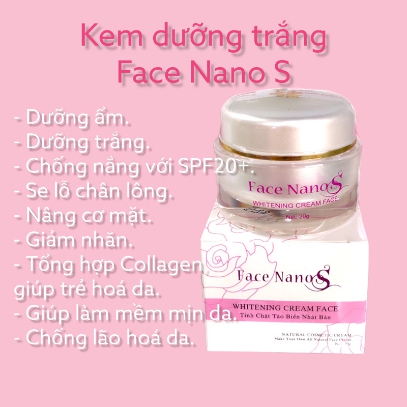 KEM DƯỠNG FACE NANO -S SẮC HỒNG
