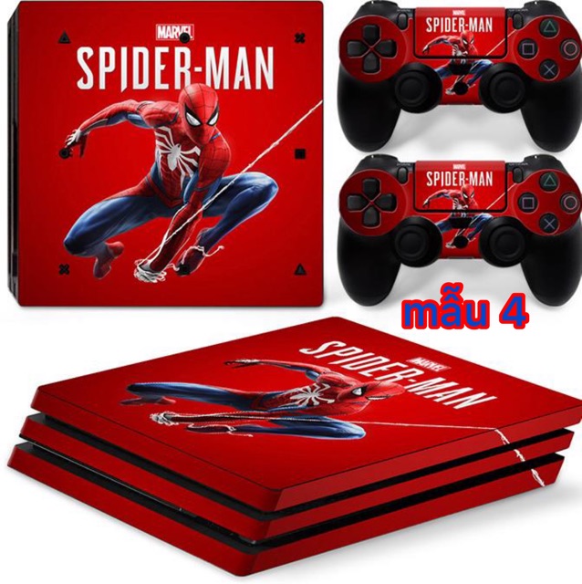 dán skin người nhện ps4 slim/ps4 pro mẫu tuỳ chọn