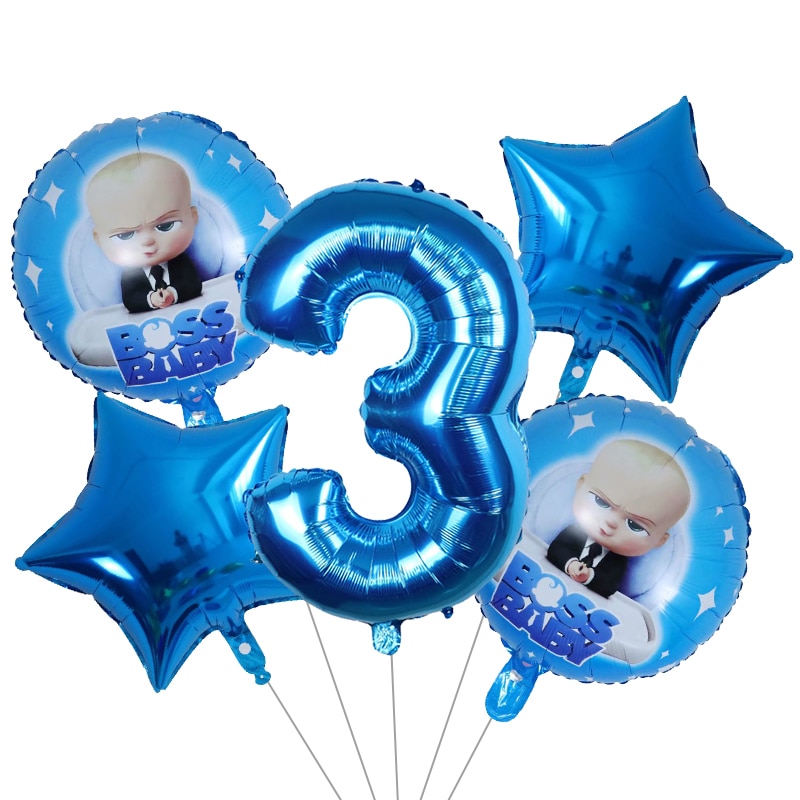 Set 5 bong bóng nhôm hình chữ số 32 inch dùng cho tiệc sinh nhật trẻ em (có bán lẻ)