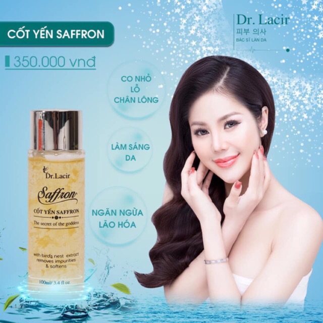 [kèm quà] Toners CỐT YẾN SAFFRON Dr.Lacir - dành cho LÀN DA KHÔ RÁP, SẦN SÙI, mỏng yếu, nhạy cảm