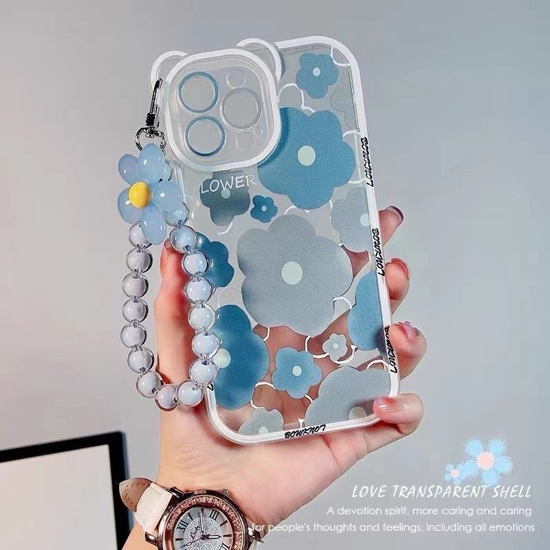 Ốp Iphone Hoa Xanh  13 Pro Max/13/13 Pro/12 Pro Max/12/212 Pro/11 Pro Max/11/Xs Max/X/Xs/8 Plus/7 Plus