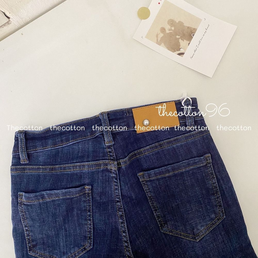 Quần jeans nữ ống loe co giãn quần bò lưng cao ulzzang TheCotton