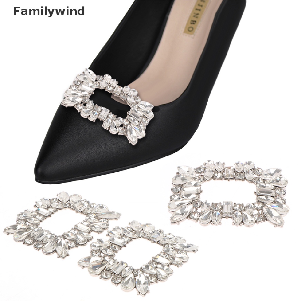 1 Kẹp Kim Loại Đính Đá Trang Trí Giày Cao Gót Cho Nữ