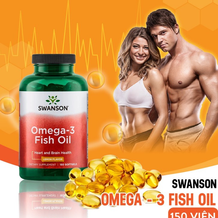 Viên uống bổ sung dầu cá Swanson Omega3 - 150 viên
