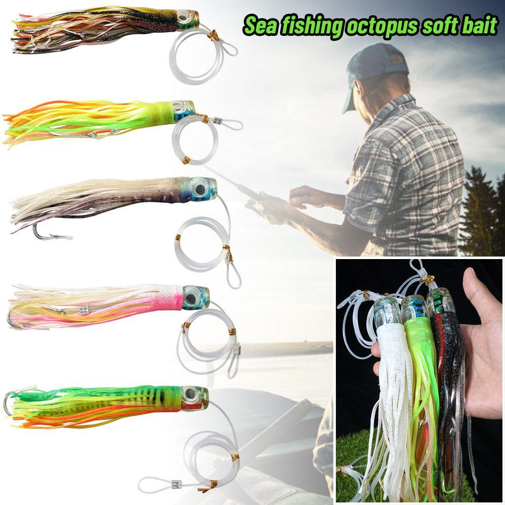 MYRONGVN Mồi Câu Cá Giả Hình Bạch Tuộc 21Cm 100G