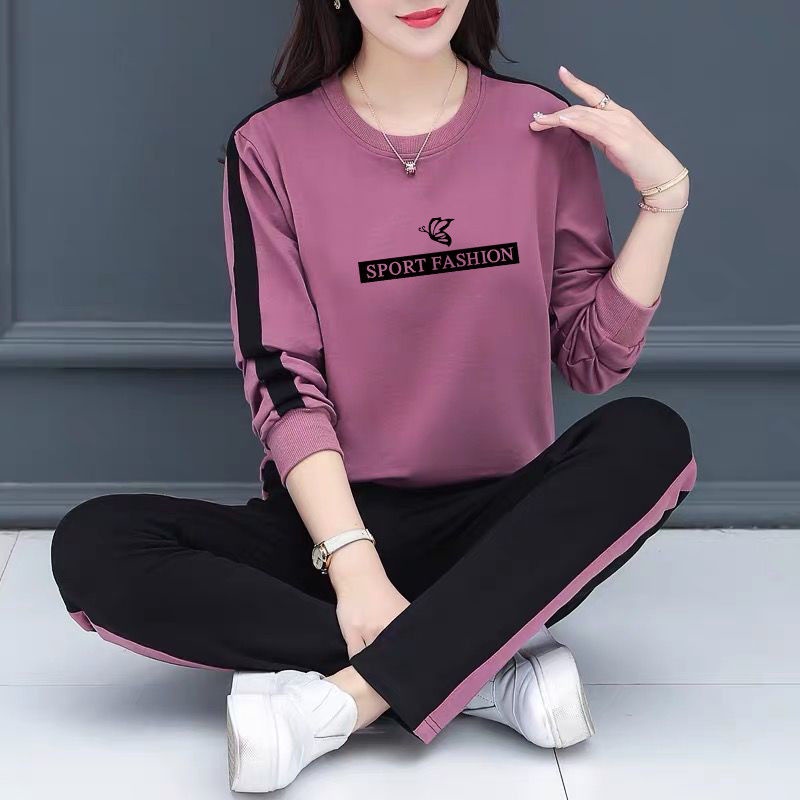 Thời Trang Bộ Đồ Thể Thao Hai Món Cổ Tròn Dáng Ôm Phong Cách Mùa Xuân 2021 | BigBuy360 - bigbuy360.vn