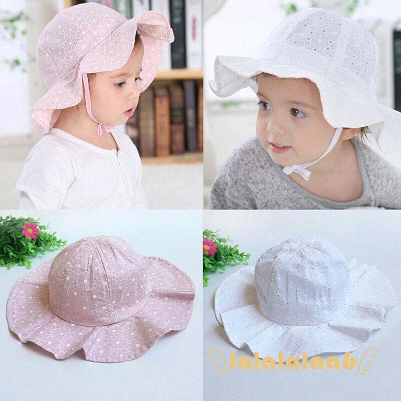 Nón vành bằng cotton họa tiết hoa xinh xắn dành cho bé gái