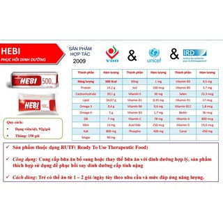 Bánh Dinh Dưỡng Hebi, Bánh Dinh Dưỡng Cho Bé, Bổ Sung Năng Lượng Cao, Phục Hồi Nhanh Sức Khỏe