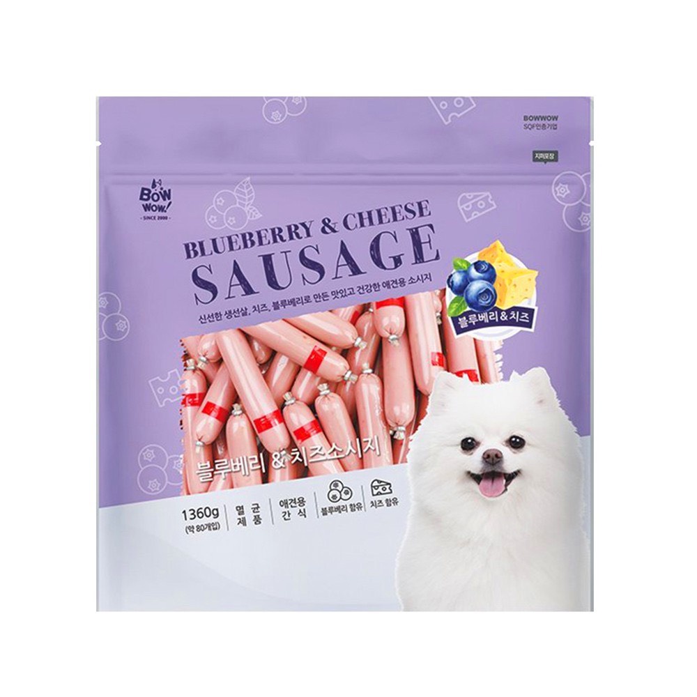 XÚC XÍCH BOW BOW NHẬP KHẨU HÀN QUỐC VỊ PHÔ MAI CHO THÚ CƯNG