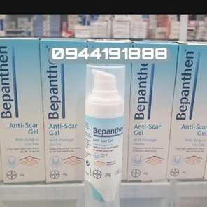 GEL HỖ TRỢ TRỊ SẸO BEPANTHEN- Anti Scar Gel - Có Viên Bi Lăn Massage Ngừa Sẹo Đỏ,Sẹo Lồi