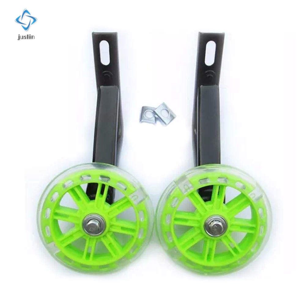 1 pair of children's bicycle wheels with LED lights, silent auxiliary wheels, protective wheels, balance wheels, baby carriage accessories