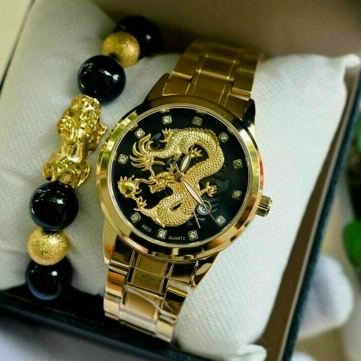 Đồng hồ đeo tay nam, đồng hồ nam chính hãng mặt rồng dây thép siêu sang, cực kỳ cao cấp,thời trang đẹp giá siêu rẻ