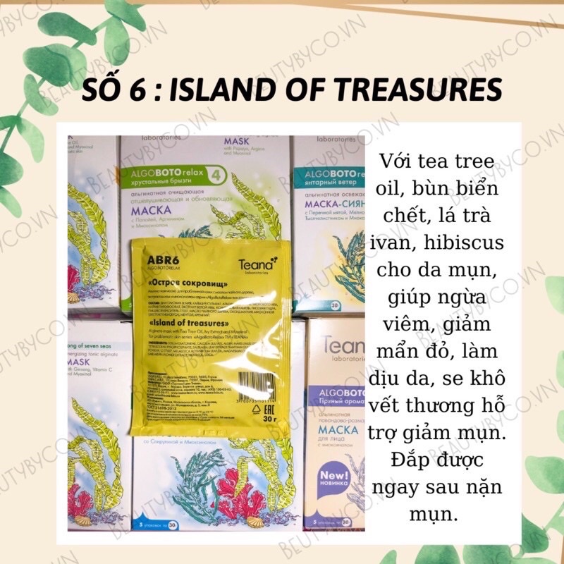 Mặt Nạ Bột Dẻo Teana Nga Chiết Xuất Từ Thiên Nhiên