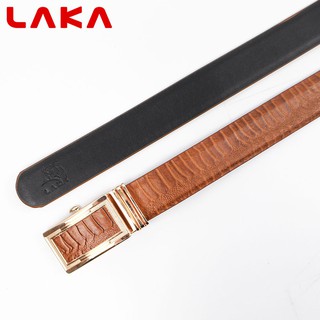 Thắt lưng nam da bò thật dập vân đà điểu Laka104