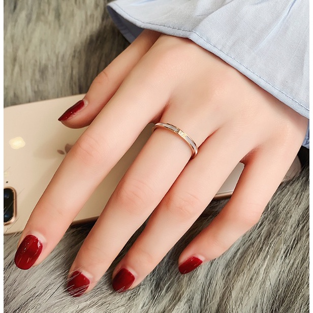 [FreeShip] Nhẫn nữ titan đá xà cừ J3-104 - CAM KẾT KHÔNG BAY MÀU