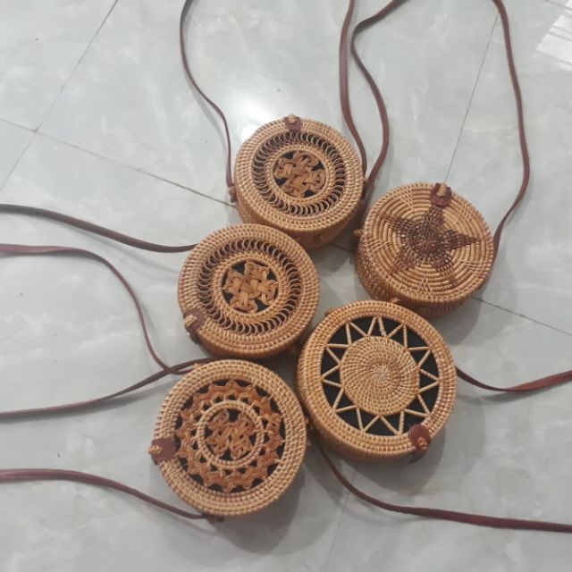 túi mây tre đan (túi cói đi biển)