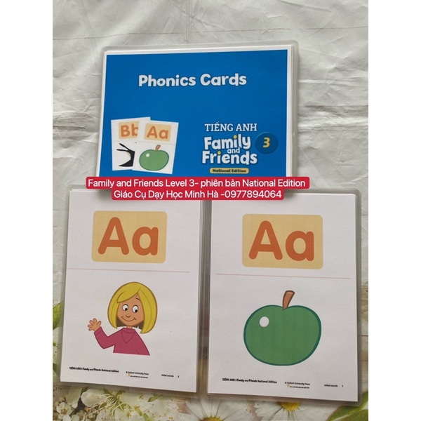 Combo Flashcards  Từ vựng và Phonics Family and Friends phiên bản National ép plastics  bền đẹp