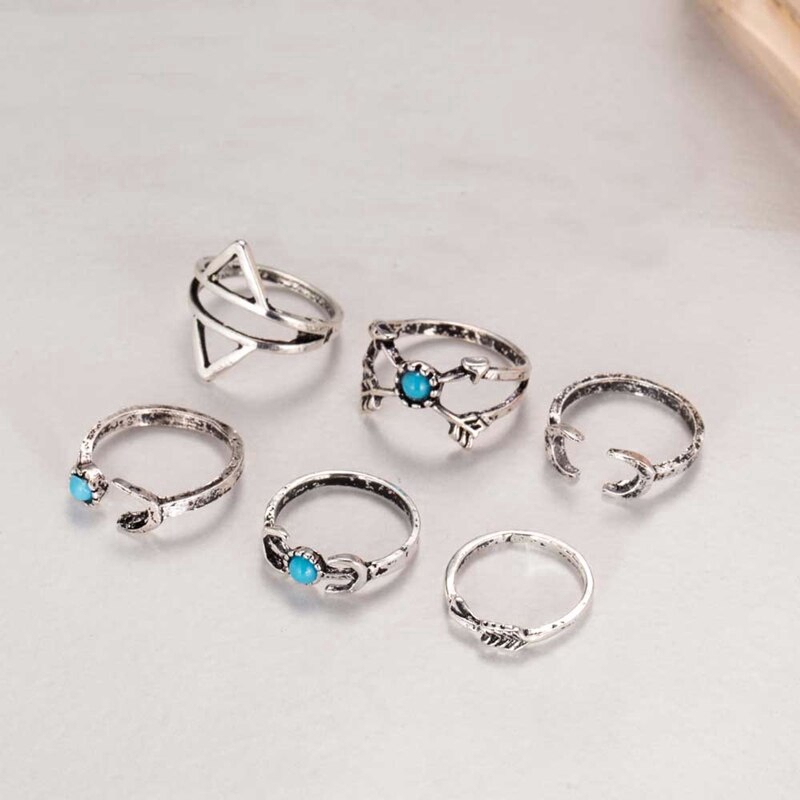 Set 6 Nhẫn Đeo Khớp Ngón Tay Thời Trang Cho Nữ | BigBuy360 - bigbuy360.vn