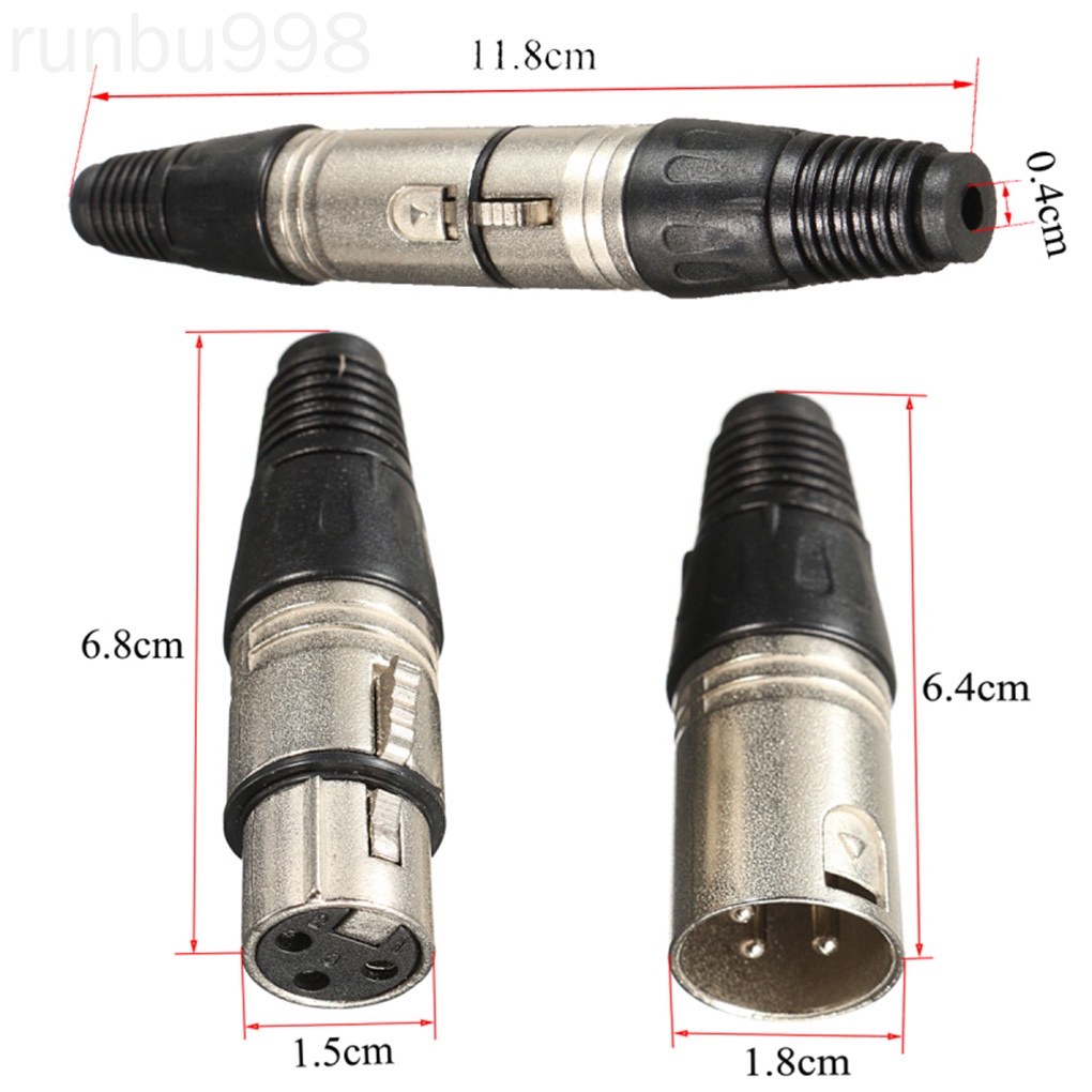 Set 10 cặp giắc cắm âm thanh XLR 3 pin chuyên dụng