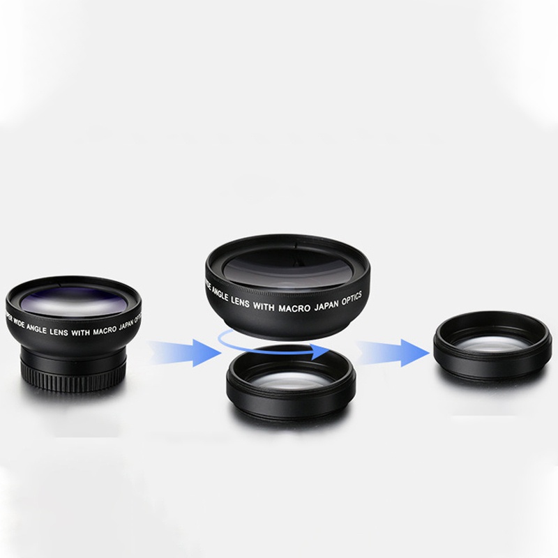 Ống kính Macro 0.45X siêu rộng cho điện thoại Apple Samsung Xiaomi