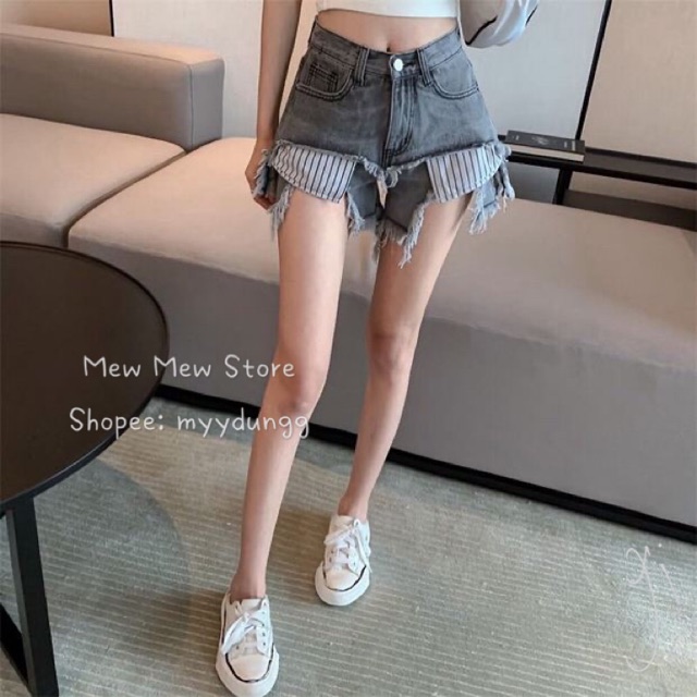 Quần short jean tua rua 😘