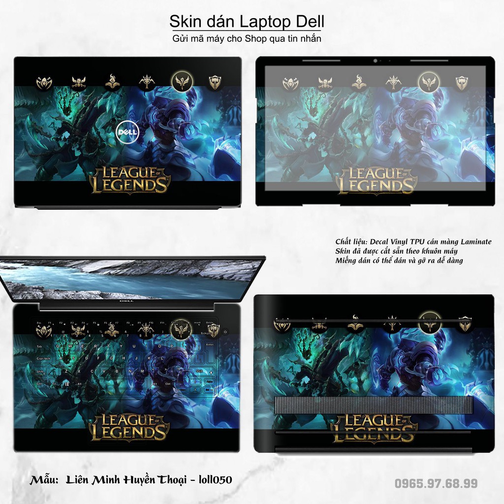 Skin dán Laptop Dell in hình Liên Minh Huyền Thoại nhiều mẫu 6 (inbox mã máy cho Shop)