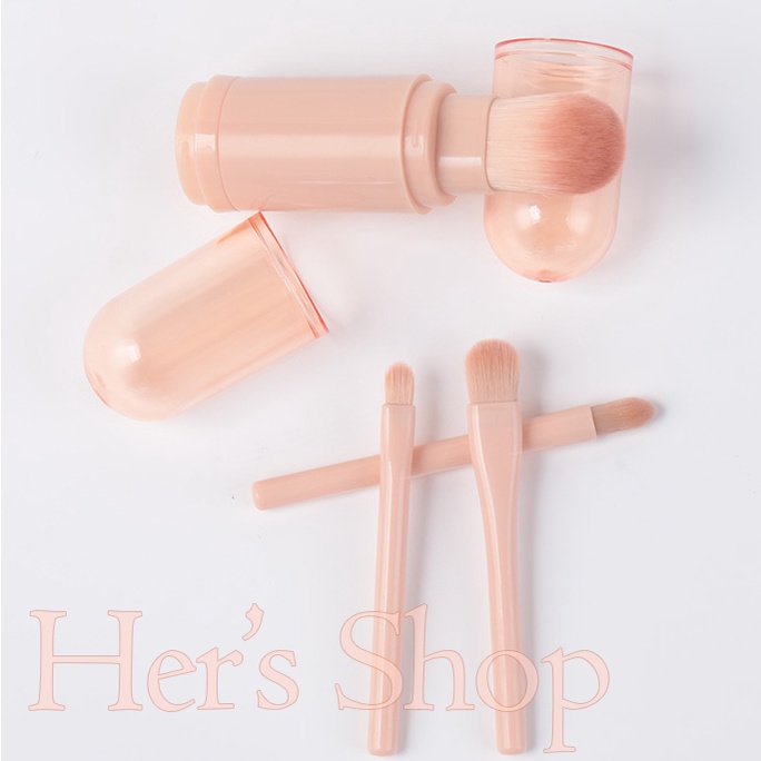 Set 4 Cọ Trang Điểm Mini Tán Kem Nền - Cọ Mắt - Cọ Đánh Sống Mũi - Bộ Cọ Make Up Cá Nhân Tiện Dụng