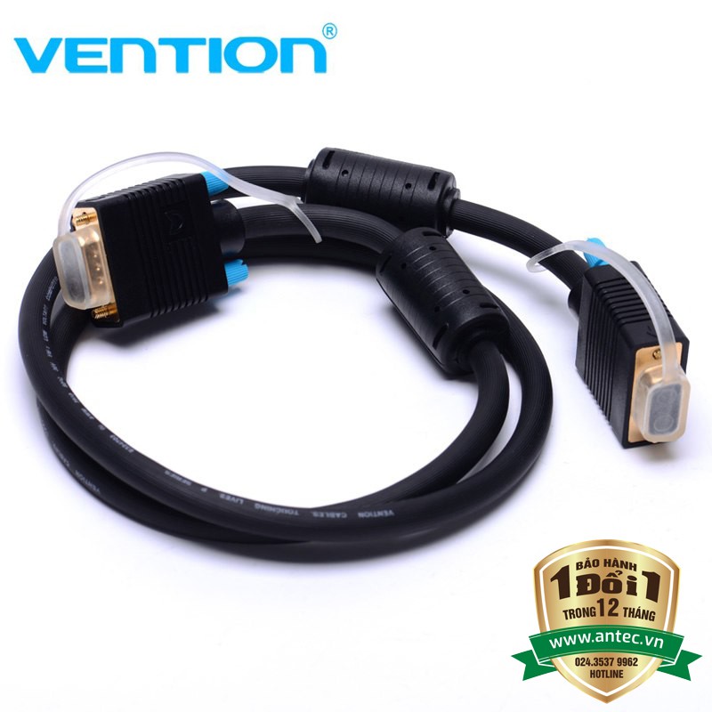 Dây cáp VGA cao cấp (3+9) Vention, dài 1.5m/3m