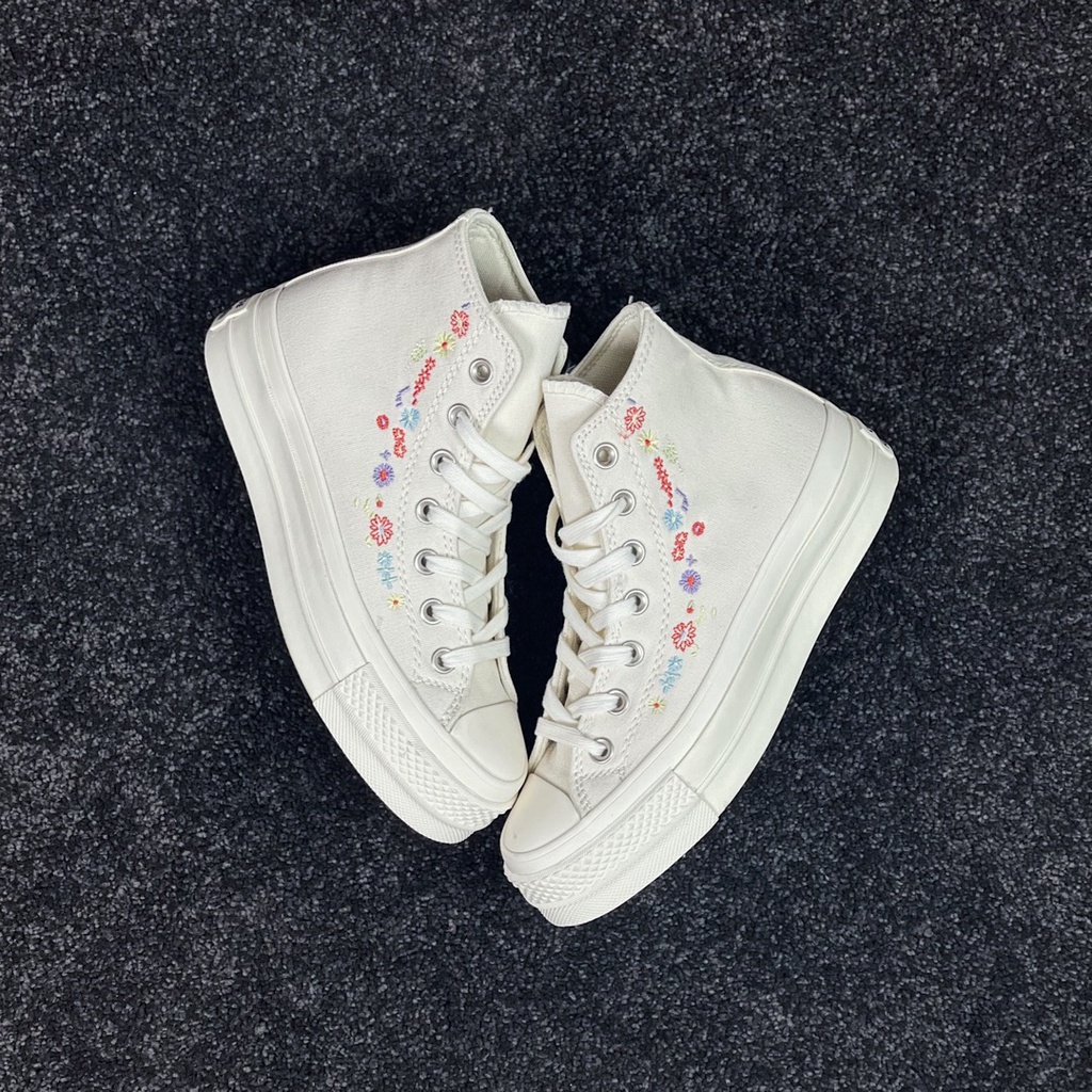 Giày Thể Thao Converse Đế Dày Thêu Hoa Xinh Xắn